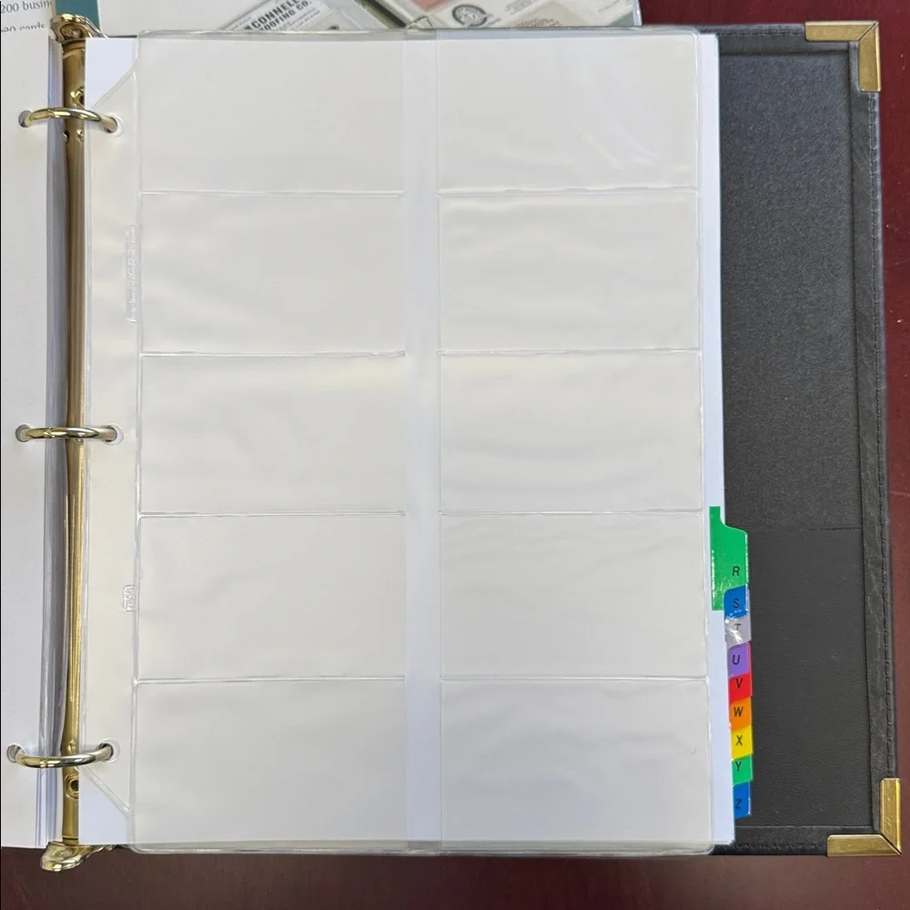 Cardinal Business Card Sleeves and Binder
